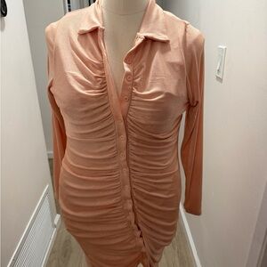 Forever 21 Peach Shimmer Fabric